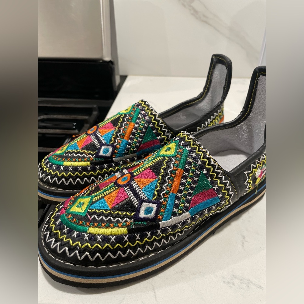 Nwot Hand Crafted Multi Colored Moroccan Embroide… - image 2